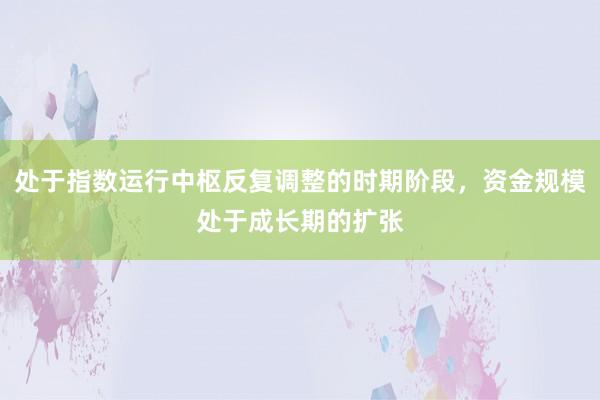 处于指数运行中枢反复调整的时期阶段，资金规模处于成长期的扩张